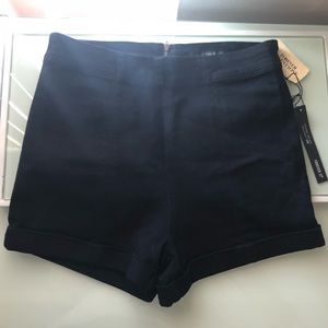 High waisted denim shorts